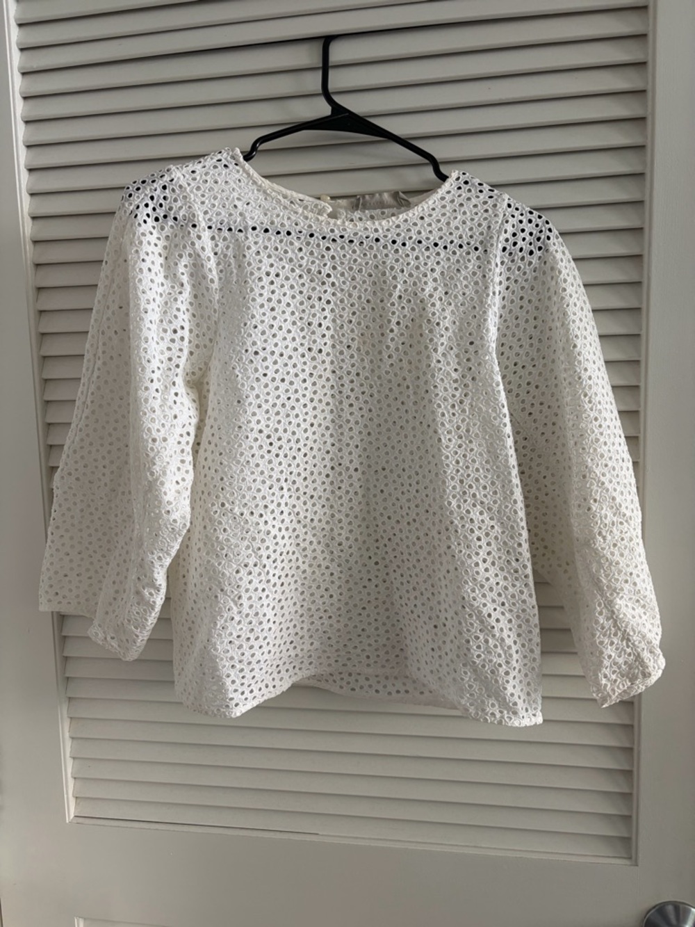 Everlane White Eyelet Top